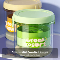 Food-Grade Material Greek Yogurt Strainer Reusable Yogurt Filter Container Easy to Clean Whey Filtering Jar Large Capacity for Health Enthusiasts, Home Cooks, Meal Prep