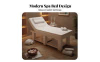 Latex Beauty Bed Removable Headrest Facial Bed Thick Cushion Spa Massage Table for Estheticians, Permanent Design Artists, Spas, Wellness Centers