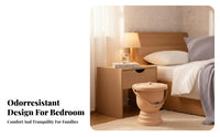 Lidded Commode container Anti-Odor Portable Toilet Reusable for Hospital, on-the-goers