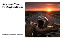 3/4 Lightweight 3/4 Open Face Glasses Friendly for City Commuting