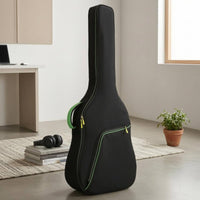 Black Padded Guitar Bag Zippered Musical Instrument Storage
