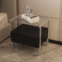 Nordic stylistic Single-Drawer Nightstand Minimalist Design Bedside Cabinet Modern aesthetic Accent Table adaptable Use for Apartment Dwellers, property owners, Students, Bedroom, Living Room, Small areas, Office