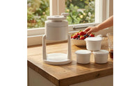 Compact Hand Crank Ice Shaver Tabletop Kitchen Tool for Home