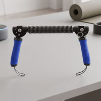 Spring Arm Exerciser Adjustable Bar Anti-Slip Arm Exerciser with Wrist Straps for Athletes