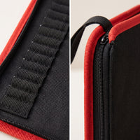 Bit Storage Pouch Fold-out Screwdriver Bit Organizer Tool Pouch with Elastic Slots Zippered Organizador Para Brocas Compact