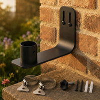 304 Stainless Steel Bird Feeder Bracket Coated Wall Mount Bracket L-Shaped Mounting Plate Slotted Holes