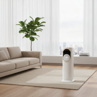 Floor-Standing Vertical Heater Fan Slim Vertical Fan with Heater Space-Saving Appliance Two-in-onePurpose for Bedroom
