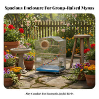 Includes Accessories Large Myna House Spacious Interior avian enclosure Easy to pet cleaning Supply sturdyDuty Wire Mesh for Aviary Hobbyists, outsidedoor, outsidedoors, Indoor, Indoors