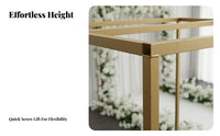 Square Wedding Arch Stable Structure Square Flower Arch Reusable Metal Backdrop Frame for Florists