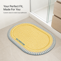 Absorbent Non-Slip Bathroom Mat for Toilet and Shower Area