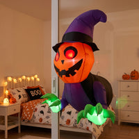 Spooky Pumpkin Ghost Inflatable Scary Halloween Inflatable Ghost Bright Inflatable Window Decoration Lightweight for Party, Storefront