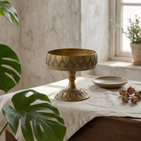 Iron Pedestal Vase Sturdy Base Pedestal Vase Weighted Design