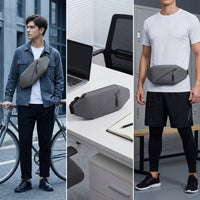 Geometric Crossbody Bag with Adjustable Strap Compact Sling Bag Lightweight Fanny Pack Slimline for Travelers, Outdoor Activities