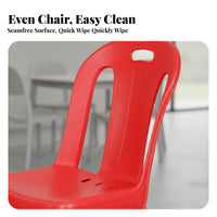 Space-Saving Stackable Utility Seat Lightweight Backrest Chair Easy to Clean Household Furniture Sturdy for Restaurant Owners, Homeowners, Living Room, Small Areas, Home Office, Patio