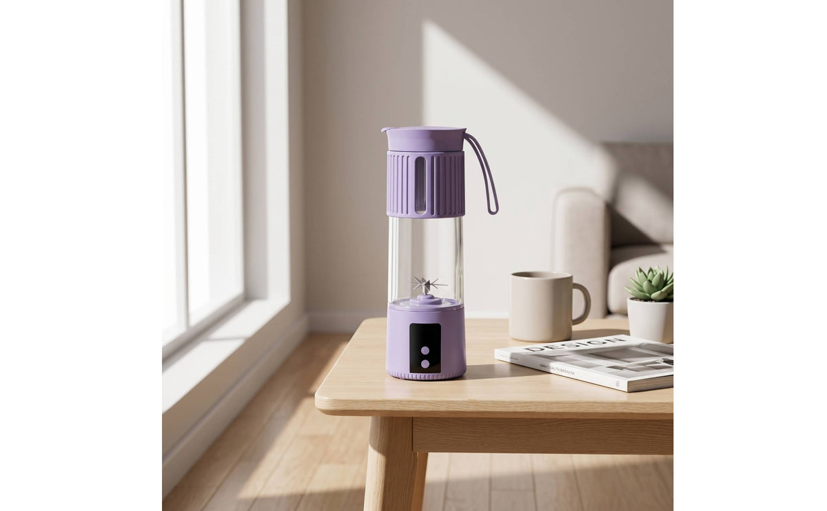Portable Electric Juicer Cup USB-Chargeable Juicer Cup with Carry Loop Compact Portable Blender for Active Commuters, Students