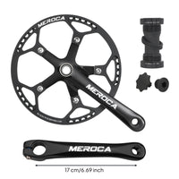 Crankset with Five-Bolt Chainring Mount Unibody Folding Bike Crankset Low-Profile Crank Arms for Cyclists