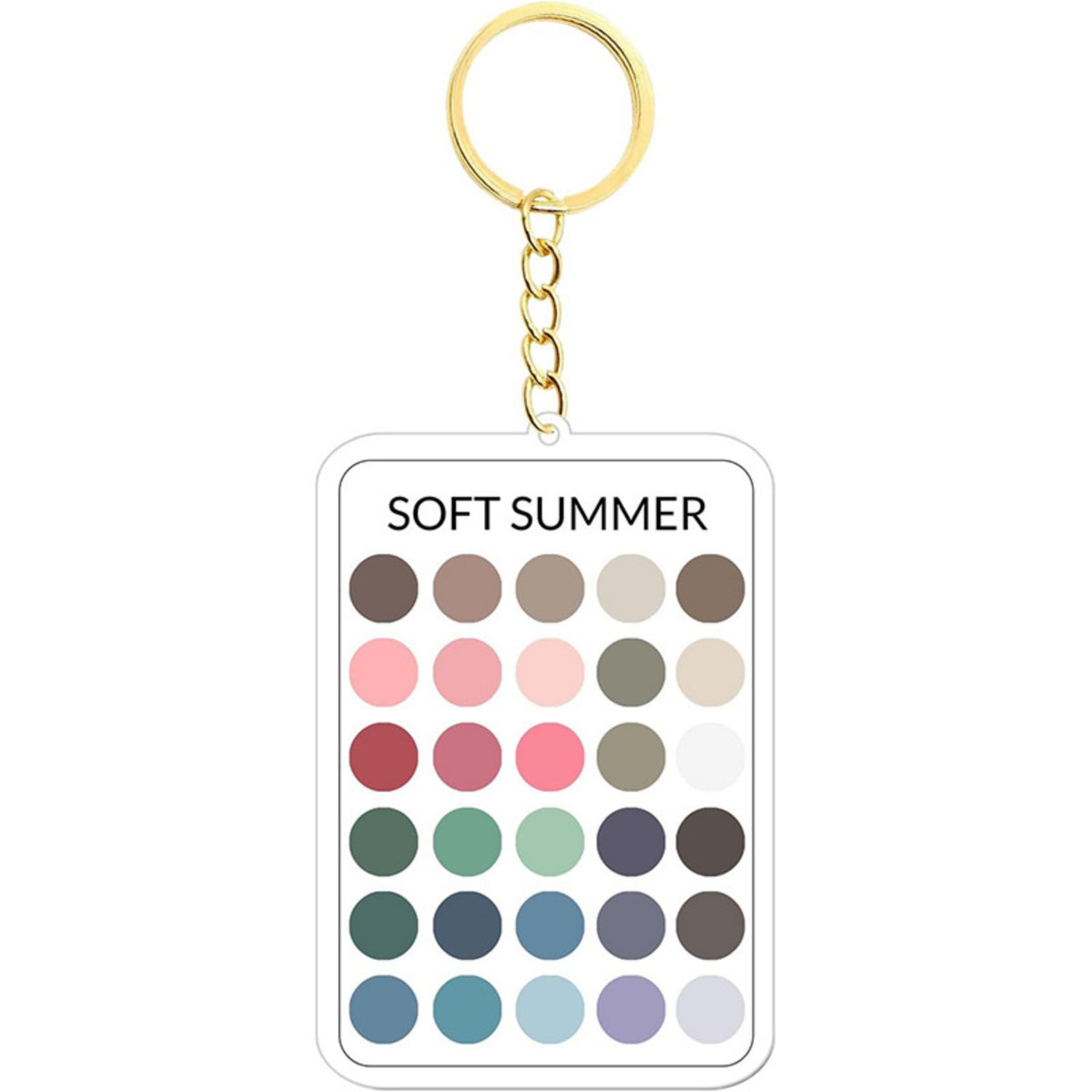 Lightweight Acrylic Keychain with Color Layout Multi-Functional Acrylic Keychain Minimalist Color Palette Key Keyring Sturdy for Shoppers, Stylists