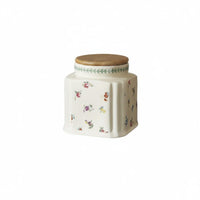 Silicone Seal Ceramic Square Jar Easy to Clean Airtight Canister Decorative Design for Pantry