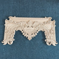 Wood Onlay with Scrolling Foliage European-Style Carved Panel Carving for Amateur Woodworkers, Crafters, Walls, Cabinets