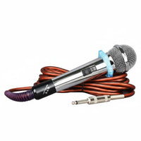 Corded Handheld Audio Pickup Anti-Feedback Corded Audio Pickup Corded Singing Mic Full-Metal Frame Audio Equipment for Singers