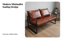 Retro Design Industrial Aesthetic Armchair and Table Set Minimalist Look Industrial Aesthetic Dining Set Sturdy Metal Frame Restaurant Booth Heavy-Duty for Bar Owners, Interior Designers, Hospitality Professionals, Milk Tea Shop, Cafe, Diner, Lounge