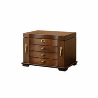 Wood Jewelry Storage Box Wedding Gift Wooden Jewelry Box Felt Lined Interior for Newlyweds, Women, Dressing Table, Bedroom