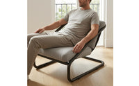 Armless Lounge Chair Padded Reclining Lounge Chair Upholstered Lounger