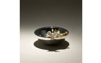Decorative Fruit Bowl Stainless Steel Fruit Bowl with Ornament Silver Decorative Tray with Ornament for Sideboard