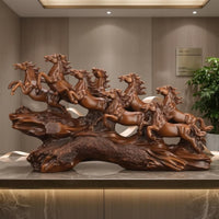 Galloping Horse Figurine Naturalistic Galloping Horse Sculpture Decorative Home Decorative Piece