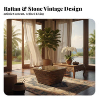 Southeast Asian design Woven Strap Chaise Vintage Design Asymmetrical Woven Lounger Designer Piece Lounge Seating Ergonomic Shape for Interior Designers, Homeowners, Adults, Living Room, Showroom, Sunroom, Bedroom