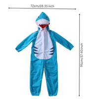 Shark Costume-Piece Costume Soft Hooded Jumpsuit for Kids, Little Ones