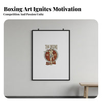 Crystal Clear Print Boxing Poster Ready to Hang Gym Inspirational Poster Decorative Motivational Boxing Painting for Boxers, Fitness Enthusiasts, Athletes, Workout Area, Man Cave, Living Room, Bedroom