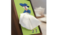 Wooden Tissue Box Holder Framed Front Panel Rectangular Tissue Box Holder Vertical Design