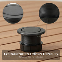 Stabilizing Threaded Umbrella Insert Streamlined Patio Umbrella Hole Cover