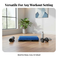 Aerobic Step Board Heavy-Duty Construction Adjustable Step Board Non-Slip Workout Stepper for Children, Beginners, Home, Gym, School