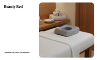 Washable Cover Spa Bed Face Pillow Ergonomic Design Face down Pillow with Hole Skin-Friendly Material for Office Workers