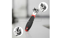 Metric Adjustable Ratcheting Wrench Ergonomic Wrench with Ratchet Compact Spanner Chrome for Mechanics, Car Maintenance