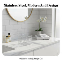 2-Tier Vanity Shelf Rustresistant 2-Tier Organizer Space-Saving for Bathroom, Women