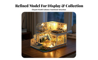 DIY Miniature House Kit Creative Gift Miniature Room Craft Kit Three-Dimensional House Building Model Kit Tools Included