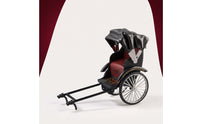 Rickshaw Model Retro Vintage Rickshaw Miniature Pedicab Model with Canopy Decorative Vehicle Detailed for Collectors, Desk