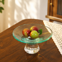 Sparkling Glass Fruit Bowl 150cm, Trifle Bowl for Dinner Parties, Countertop Fruit Display, Dessert Serving Dish