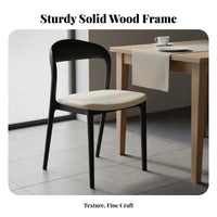 Comfortable Seating Solid Wood Dining Chair Ergonomic Design Nordic Design Wooden Chair Long-Lasting Construction Easy to Clean for Interior Designers, Apartment Dwellers, Hotel, Cafe, Living Room, Office