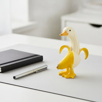 Quirky Banana Duck Figurine Whimsical Duck with Banana Peel Body Novelty Tabletop Ornament Playful for Desk, Bookshelf, Home Office