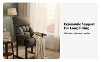 Thickly Padded Reclining Lazy Sofa Chair Ergonomic Support Upholstered Recliner Chair Compact Design Adjustable Office Armchair Easy Assembly for Students, Seniors, Living Room, Apartment, Small Areas, Home Theater