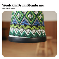 Goatskin Drumhead Djembe Drum Authentic Goat Skin Head Rope-Tuned Djembe Lightweight Percussion Instrument Beginner Friendly for Beginners, Musicians, Home Practice, Jam Sessions, Performances, Outdoor Gatherings