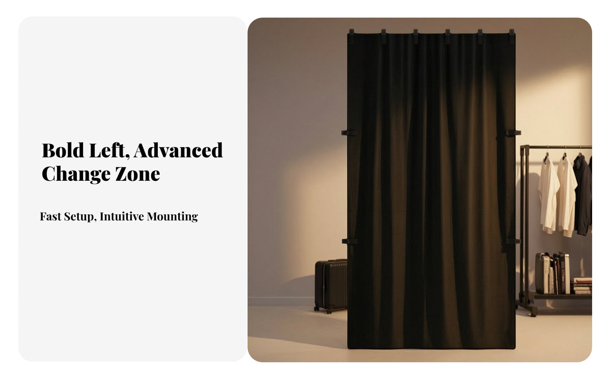 Privacy Curtain with Fasteners