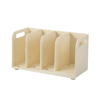 Book Organizer with Handles Desktop Bookends with Dividers Expandable