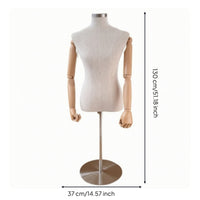 Dress Form Mannequin with Arms Articulated Mannequin Torso with Arms Freestanding Female Torso Display for Boutiques, Photo Studios