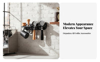 Espresso Portafilter Wall Rack Keeps Countertop Tidy Wall Mounted Portafilter Rack Espresso Accessories Holder Sturdy and Stable