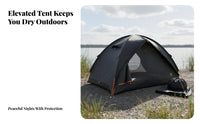 Aluminum Alloy Frame Elevated-Ground Tent Portable Camp Cot Tent Mesh Protection Single Person Shelter Windproof for Solo Travelers, Outdoor Enthusiasts, Fishing, Backpacking, Outdoors, Survival Situations